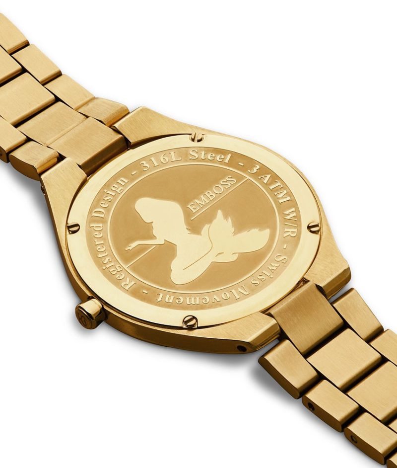 שעון יהלומים לאישה מצופה זהב 18K